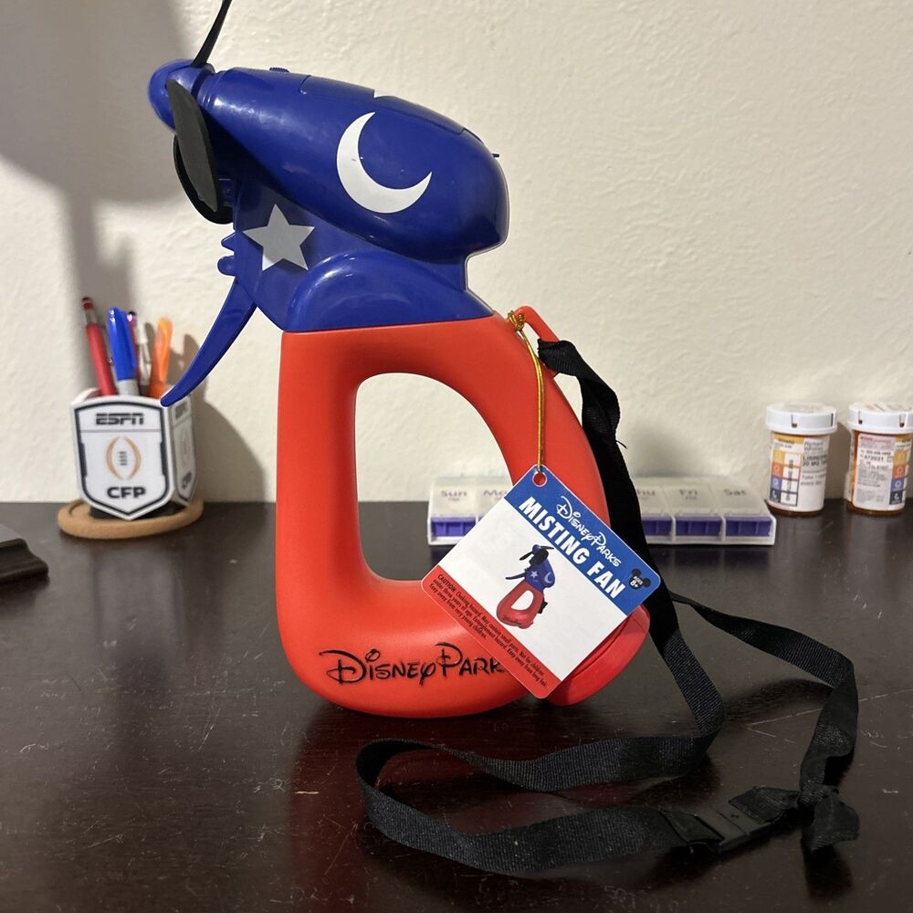 Disney Parks Sorcerer Mickey Mouse Cooling Personal Misting Fan with Lanyard